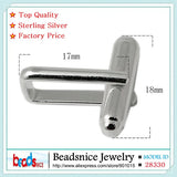 925 Silver Cufflink Blanks Base for Personalized Jewelry Making