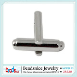 925 Silver Cufflink Blanks Base for Personalized Jewelry Making
