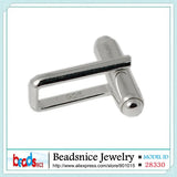 925 Silver Cufflink Blanks Base for Personalized Jewelry Making