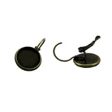 Brass Hoop Earring Base Round Bezel Blanks