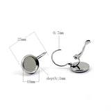 Brass Hoop Earring Base Round Bezel Blanks