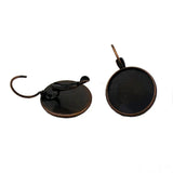 Brass Hoop Earring Base Round Bezel Blanks
