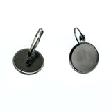 Brass Hoop Earring Base Round Bezel Blanks