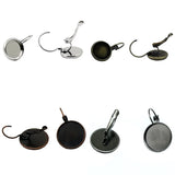 Brass Hoop Earring Base Round Bezel Blanks