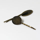 Hairpin Hair Clip for 18X25mm Oval Jewelry, Brass Nickel-Free