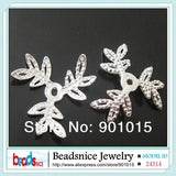 Beadsnice flower bead caps in 925 silver for bracelet making