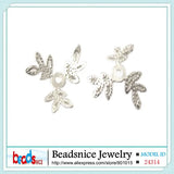 Beadsnice flower bead caps in 925 silver for bracelet making