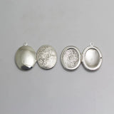 Brass Locket Photo Pendants Inner Diameter 22.8x16.5mm
