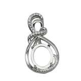 Sterling Silver Pendant Semi Mount Women Necklace Pendant Making