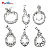 Sterling Silver Pendant Semi Mount Women Necklace Pendant Making