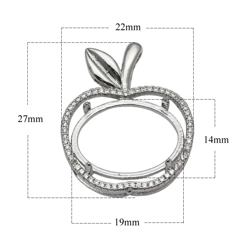 Sterling Silver Pendant Semi Mount Women Necklace Pendant Making