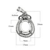 Sterling Silver Pendant Semi Mount Women Necklace Pendant Making