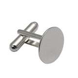 925 Silver French Cuff Links with Glue Pad for Men