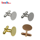 925 Silver French Cuff Links with Glue Pad for Men