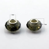 925 Sterling Silver Big Hole Bead Spacer for Necklace, Bracelets