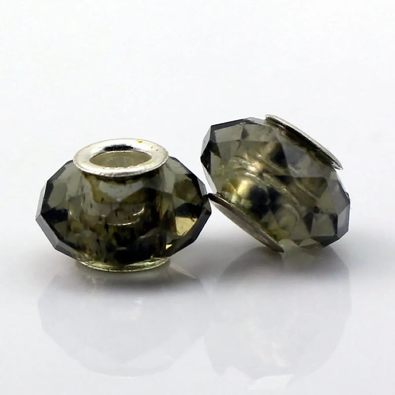 925 Sterling Silver Big Hole Bead Spacer for Necklace, Bracelets