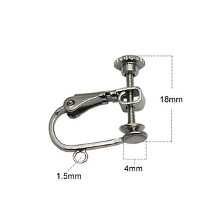 925 Silver Earring Clip Findings Adjustable Trays