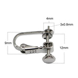 925 Silver Screw-Back Clip-on Earring Findings for Non-Pierced Ears