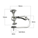 925 Silver Screw-Back Clip-on Earring Findings for Non-Pierced Ears
