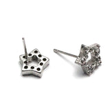 925 Silver Star Stud Earrings with Ear Back