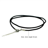 Real Leather Women Necklace with Lobster Claw Clasp