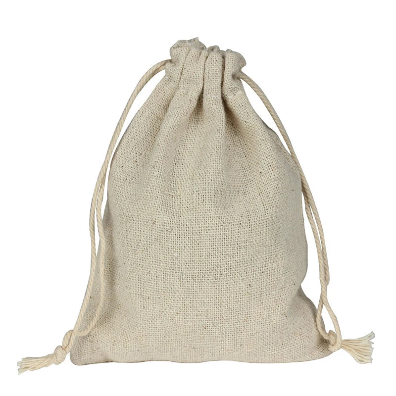 Beadtales 10pcs Burlap Jewelry Organizer Drawstring Bags