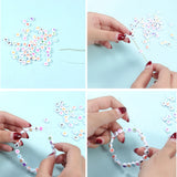 Acrylic 100-1200PCS English Letter Beads Set DIY Alphabet Bracelet Necklace