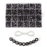 Acrylic 100-1200PCS English Letter Beads Set DIY Alphabet Bracelet Necklace