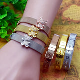 Bear Charms Bracelet with Cubic Zircon Clip