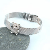 Bear Charms Bracelet with Cubic Zircon Clip