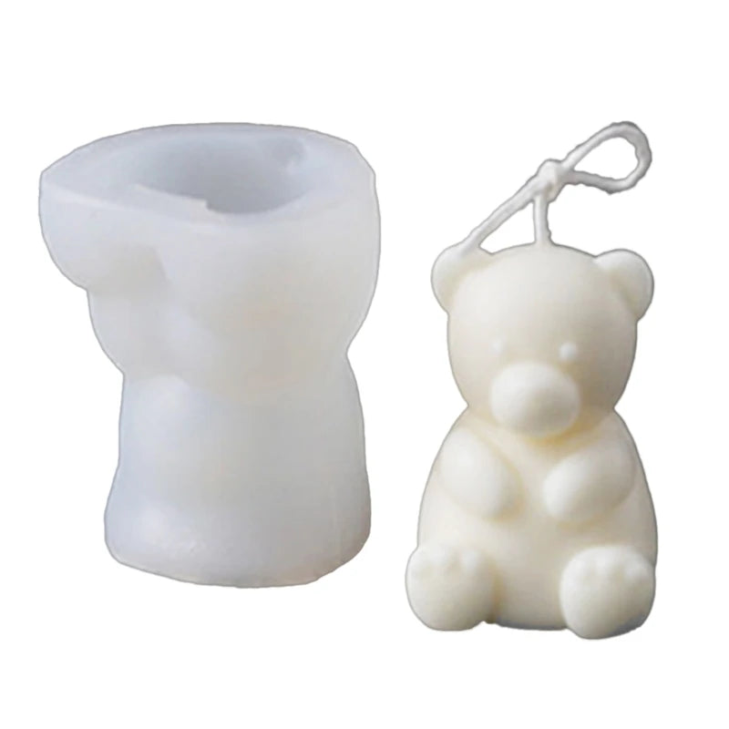 Bear Candle Silicone Mold for Desktop Decoration