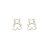Pearl Bear Cub Ear Clips No Piercing Minimalist Jewelry