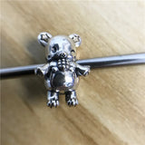 Bear Doll Charm Bead Bracelet 925 Sterling Silver