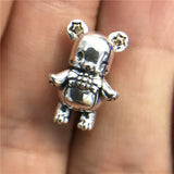 Bear Doll Charm Bead Bracelet 925 Sterling Silver