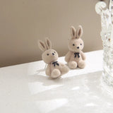 Korea Silver Bear Earrings for Women Girls