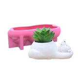 Bear Flowerpot Epoxy Resin Mold DIY Crafts