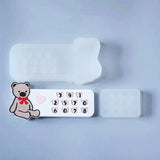 Bear Parking Sign Car Number Plate Mold for Resin Craft