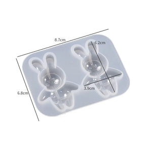 Bear Rabbit Silicone Mold for DIY Keychain Pendant Charms