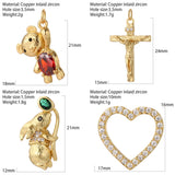 Bear Rose Rabbit Charms for DIY Jewelry Making Supplies