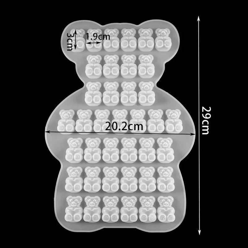 Bear Sugar Silicone Mold Cake Border DIY Decoration 3D Mould Tools