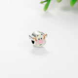 Bear Tiger Animal S925 Sterling Silver Beaded Bracelet DIY Accessories