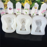 Bear Silicone Molds for Aromatic Plaster Car Pendant Aromatherapy Wax Mold