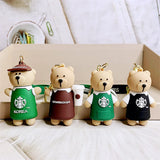 3D Cartoon Bear Keychain Doll Silicone Pendant Car Key Ring Bag Jewelry