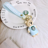 3D Cartoon Bear Keychain Doll Silicone Pendant Car Key Ring Bag Jewelry