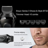 Beard Trimmer Head Replacement with 5 Guide Combs - Series 3