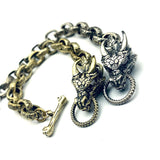 Beast Dragon Bracelet Antique Dragon Scale Chains Vintage Punk Men Bangle