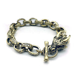 Beast Dragon Bracelet Antique Dragon Scale Chains Vintage Punk Men Bangle