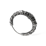 Chinese Style Pure Silver Beast Earrings for Men Retro Ear Buckle