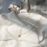 Real Girl Heart Pearl Necklace Strawberry Niche Short Fund