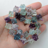 Multi-Color 10mm Purple Fluorite Fancy Beads
